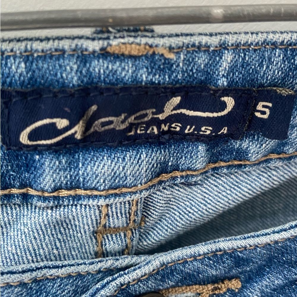 Vintage Y2K Low Rise Flare Jeans Embellished Beaded Embroidered Fairy Boho 27 - Picture 11 of 16